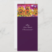 SONNENBLUMEN UND SCHWARZE ROOSTER Rustikale Landsc Einladung (Rückseite)