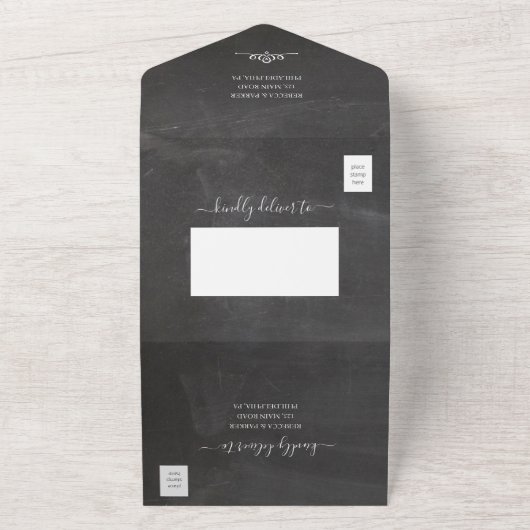 Sonnenblumen und Seidenleuchten aus Kopfbrett All In One Einladung (Außenbereich)