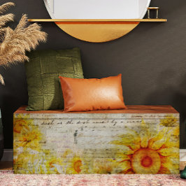 Sonnenblumen und Skripthandschriften Seidenpapier