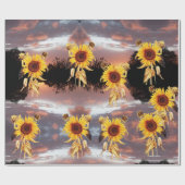 SONNENBLUMEN UND SOMMERSONNENANSCHLUSS GESCHENKPAPIER (Flach)