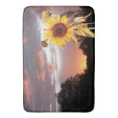 SONNENBLUMEN UND SOMMERSONNENANSCHLUSS MIT PINKKLO BADEMATTE (Vorderseite Vertikal)