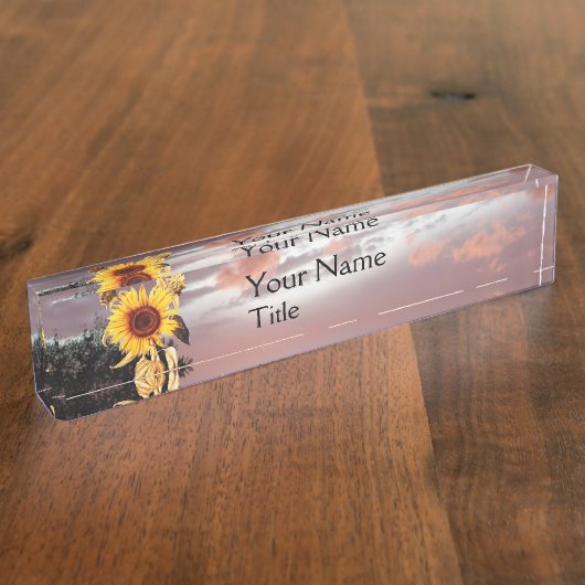 SONNENBLUMEN UND SOMMERSONNENANSCHLUSS MIT PINKKLO NAMENSPLAKETTE (Seite)