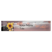 SONNENBLUMEN UND SOMMERSONNENANSCHLUSS MIT PINKKLO NAMENSPLAKETTE (Vorderseite)