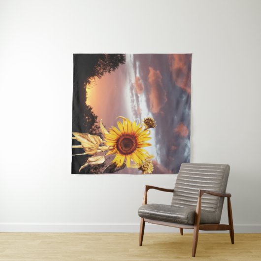 SONNENBLUMEN UND SOMMERSONNENANSCHLUSS MIT PINKKLO WANDTEPPICH (Beispiel (Horizontal))