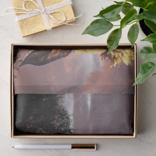 SONNENBLUMEN UND SOMMERSONNENANSCHLUSS SEIDENPAPIER (Geschenk)