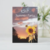 SONNENBLUMEN UND SOMMERSONNENGESCHÄFTE - RUSTISCHE EINLADUNG (Stehend Vorderseite)