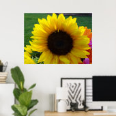 Sonnenblumen und Sonnenschein (2) Poster (Heimbüro)
