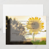 Sonnenblumen und Sonnenuntergang Einladung zur Hoc (Vorne/Hinten)