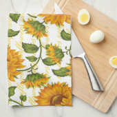 Sonnenblumen und Text Handtuch (Viertel Falte)