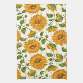 Sonnenblumen und Text Handtuch (Vertikal)