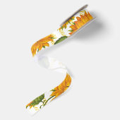Sonnenblumen und Text Satinband (Rückseite)