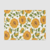 Sonnenblumen und Text Seidenpapier (Vorderseite)