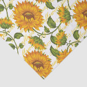 Sonnenblumen und Text Seidenpapier (Ausschnitt)