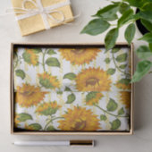 Sonnenblumen und Textpapier Seidenpapier (Geschenk)