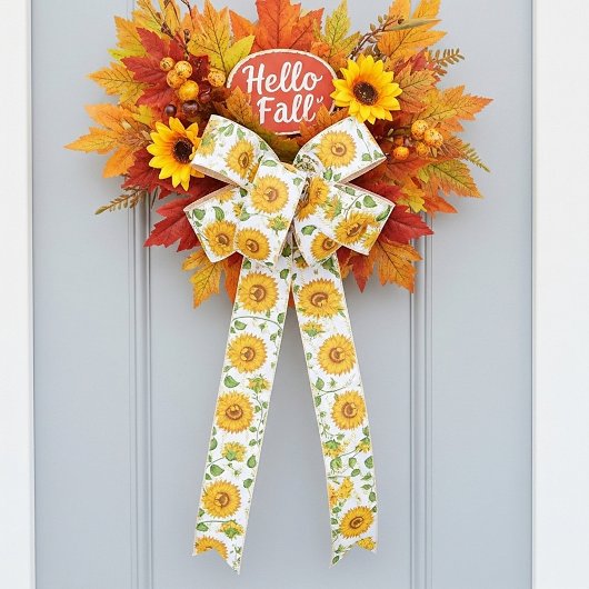 Sonnenblumen und Textsatin Satinband