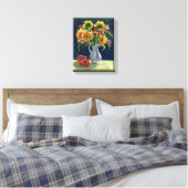 "Sonnenblumen und Tomaten" Leinwand drucken (Insitu (Schlafzimmer))