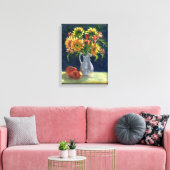 "Sonnenblumen und Tomaten" Leinwand drucken (Insitu (Wohnzimmer))