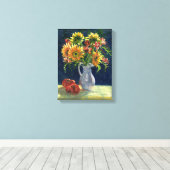 "Sonnenblumen und Tomaten" Leinwand drucken (Insitu (Holzboden))