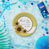 Sonnenblumen und Vintage Hochzeit Pappteller (Party)