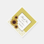 Sonnenblumen und Vintage Hochzeit Serviette (Ecke)