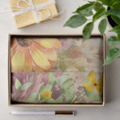 Sonnenblumen und Vintages Löwenkopfpapier Seidenpapier (Geschenk)