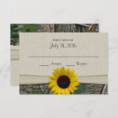 Sonnenblumen und Waldkorbmilch RSVP Karte (Vorne/Hinten)