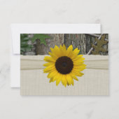 Sonnenblumen und Waldkorbmilch RSVP Karte (Rückseite)