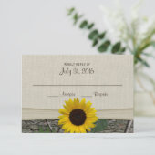 Sonnenblumen und Waldkorbmilch RSVP Karte (Stehend Vorderseite)