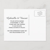 Sonnenblumen und Wasser kann Hochzeit speichern da Ankündigungspostkarte (Rückseite)