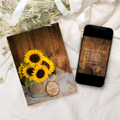 Sonnenblumen und Wasser kann Hochzeit speichern da Einladung