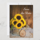 Sonnenblumen und Wasser kann Hochzeit speichern da Einladung (Vorderseite)