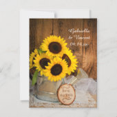 Sonnenblumen und Wasser kann Hochzeit speichern da Magneteinladung (Vorderseite)