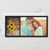 Sonnenblumen und Wasser kann Hochzeit speichern da Save The Date (Vorderseite)