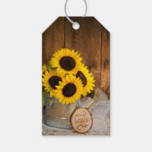 Sonnenblumen und Wasserpfeifen Gastgeschenk Hochze Geschenkanhänger (Vorderseite)