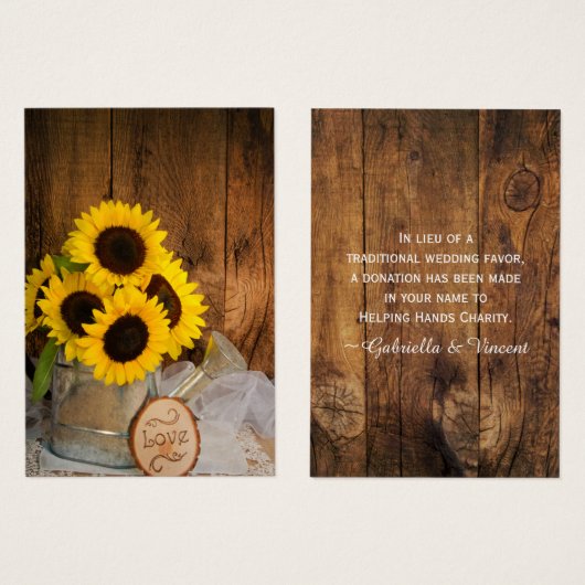 Sonnenblumen und Wassersport können Hochzeit Wohlt (Vorne & Hinten)