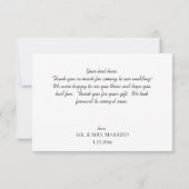 Sonnenblumen und Weiße Rose Blütenblume 2 Burlap Dankeskarte (Rückseite)