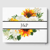 Sonnenblumen und Weißrosen, Künstlerisch Gästebuch (Rückseite)