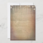 Sonnenblumen und Weißrosen Rustikale Probe Abendes Einladung (Rückseite)