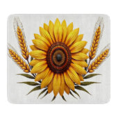 Sonnenblumen- und Weizengläser Schneidebrett (Vorderseite)