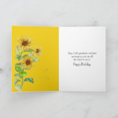 Sonnenblumen und Wildblume Karte (Innenseite)