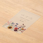 Sonnenblumen und Wildblumen Acryleinladungen (Ablage )