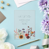 Sonnenblumen und Wildblumen Acryleinladungen (In Situ (Hochzeit))