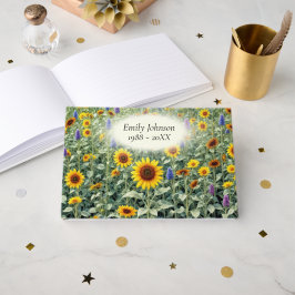Sonnenblumen- und Wildblumenfeld-Gedenkfeier Gästebuch