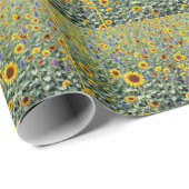 Sonnenblumen- und Wildblumenfeld Geschenkpapier (Rolleneckpunkt)