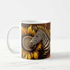 Sonnenblumen und Zebra Kaffeetasse