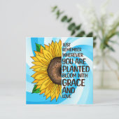 Sonnenblumen und Zitat (Stehend Vorderseite)