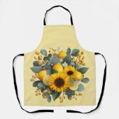 Sonnenblumen und Zitronen Herbstanordnung Schürze (Vorderseite)