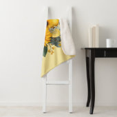 Sonnenblumen und Zitronen Herbstanordnung Sherpadecke (Beispiel)