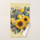 Sonnenblumen und Zitronen Herbsthandtuch Badhandtuch Set (Handtuch)