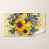 Sonnenblumen und Zitronen Herbsthandtuch Badhandtuch Set (Handtuch)